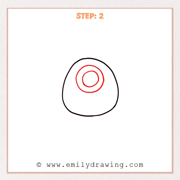 how to draw a mike wazowski - Step 2